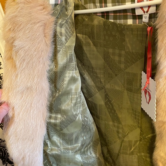 NWT Shrimps Ralph Crochet-Collar Faux Fur Jacket - Picture 11 of 11